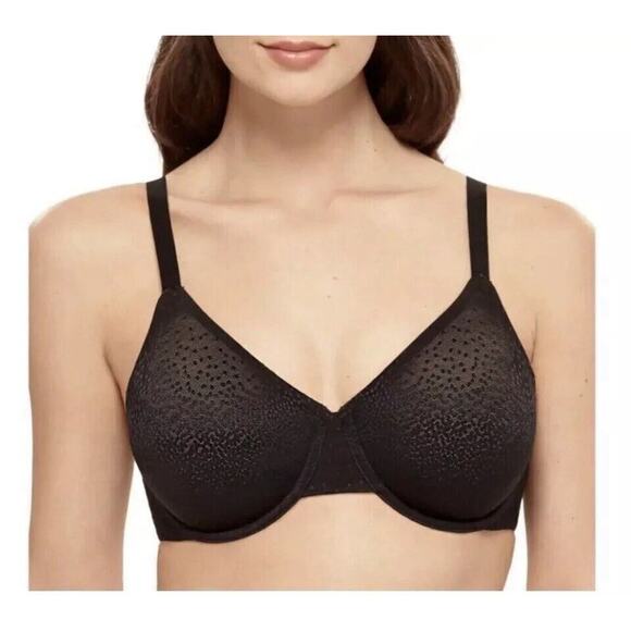 Wacoal 855303 Unlined Underwire Full Coverage Bra US Size 36D black B1783 - Picture 1 of 4
